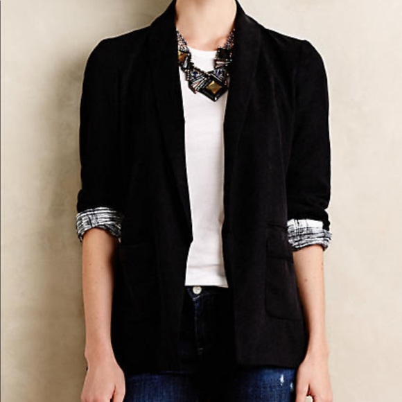 Anthropologie Sz 10 Open Front Blazer by Cartonnier EUC - Picture 2 of 4